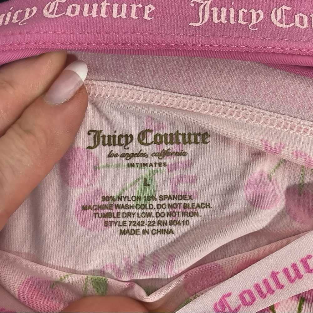Juicy Couture Bikini Brief Pink, Black, White, Gray Logo 5 Panties Set Size L - Picture 9 of 10